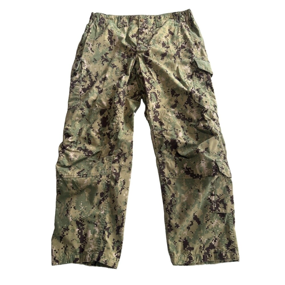 US Navy Pants Large Short Working Uniform Type III NWU Seals Military Camo AOR2